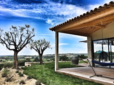 Vue terrasse sud
          			du Mas des Amis à Séguret