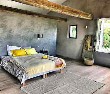 Vue chambre 
          			du Mas des Amis à Séguret