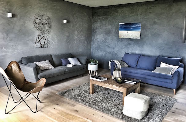 Vue petit salon 
          			du Mas des Amis à Séguret